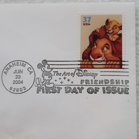 Art of Disney friendship Lion King stamp first day - Picture 2 of 6